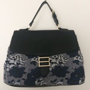 Kelly & Katie Black Leather Satchel Purse